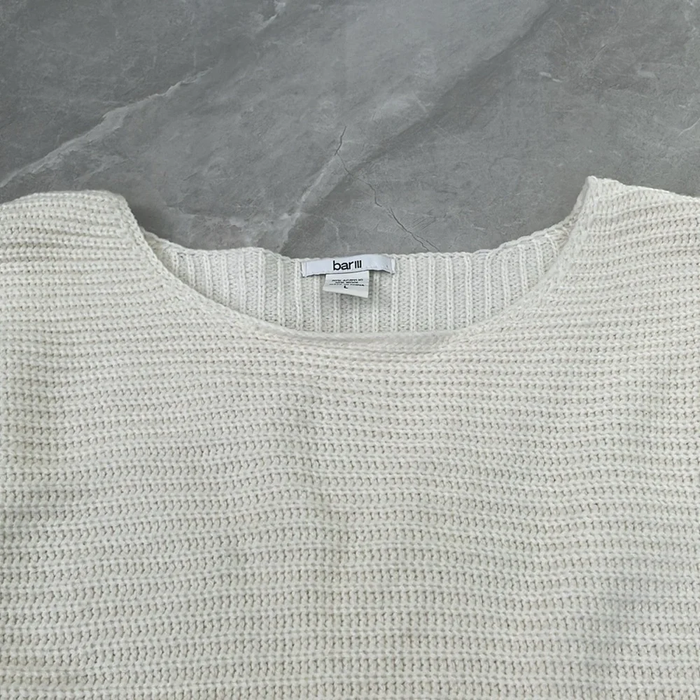 Women's Bar III Knit Zipper High Low Long Sleeve Sweater Large - Picture 3 of 13